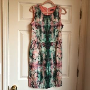 Knee-Length Colorful Office Dress